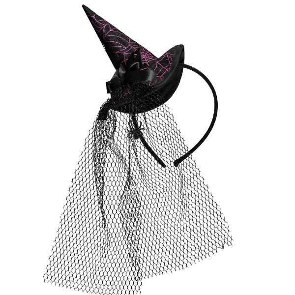 Hårbøyle Heksehatt med Sløyfe & Nettingstoff