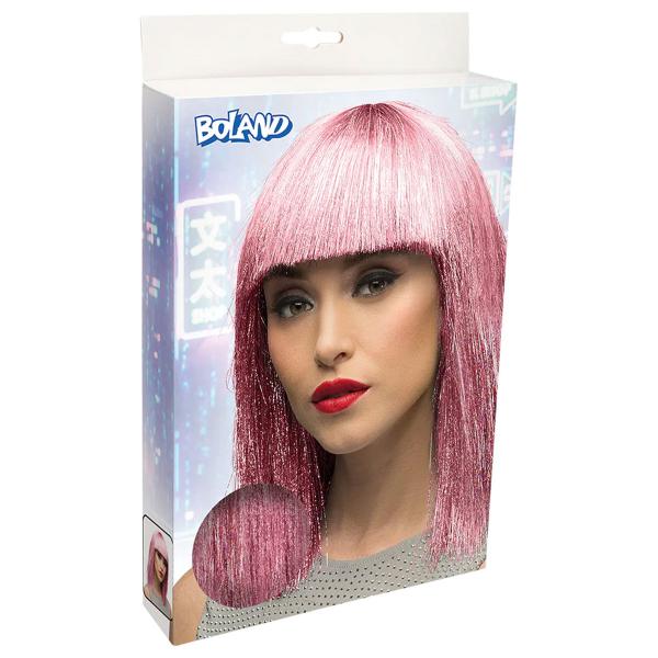 Glitterparykk Rosa