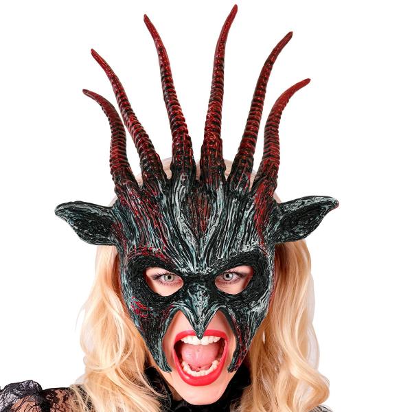 Demonmaske med Horn