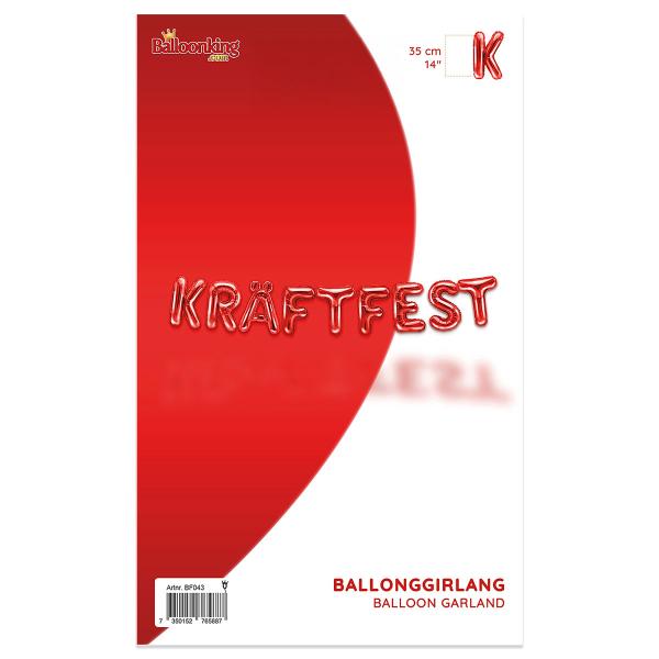 Ballonggirlander Kräftfest Rød 35 cm