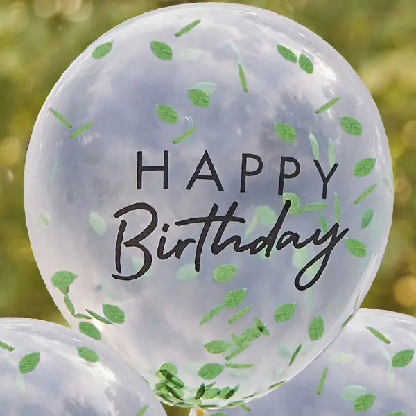 Konfettiballonger Happy Birthday