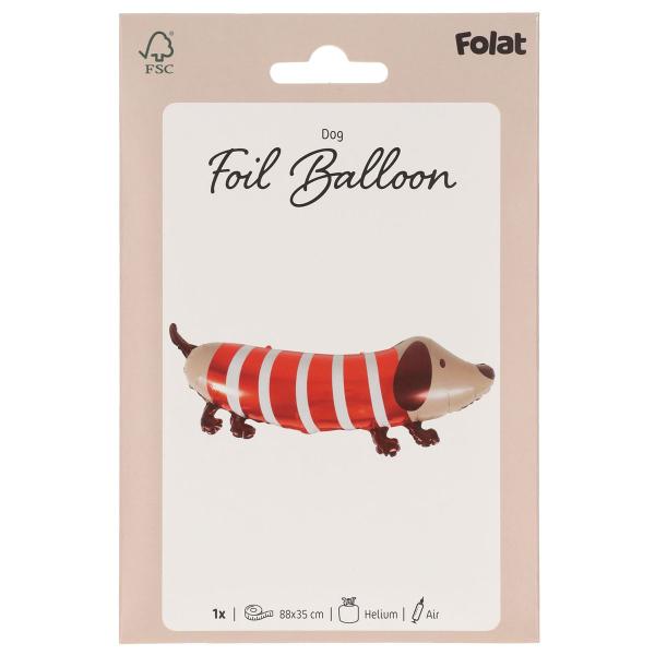 Folieballong Stripete Hund