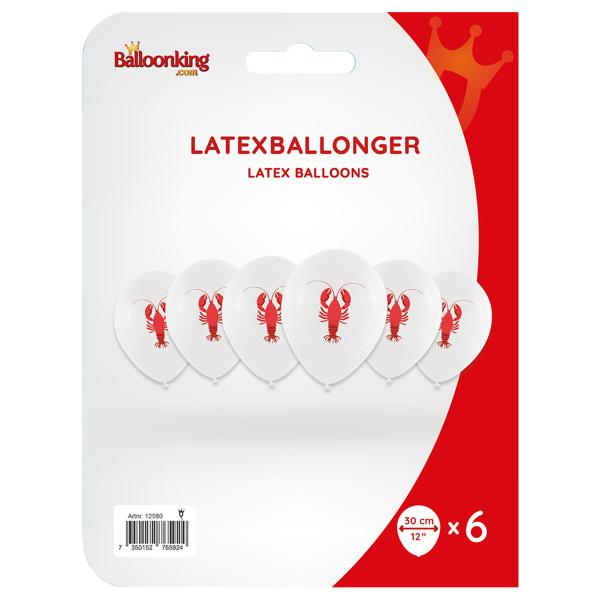 Latexballonger Kreps 6-pakning