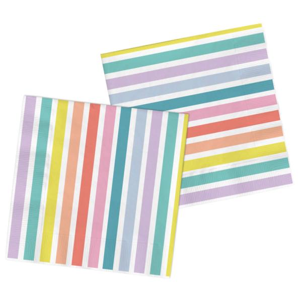 Servietter Stripes Pastell