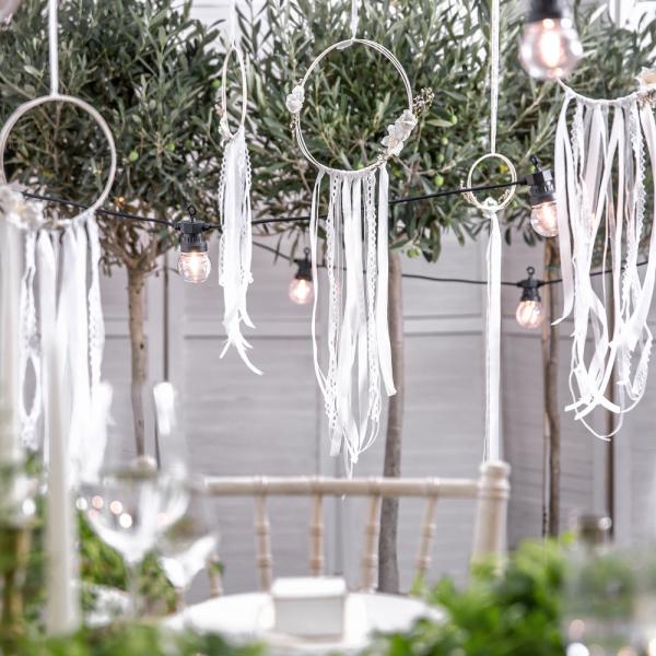 Drømmefangere med Blomster Hvite