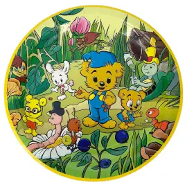 Papptallerkener Bamse Natur 8-pakning
