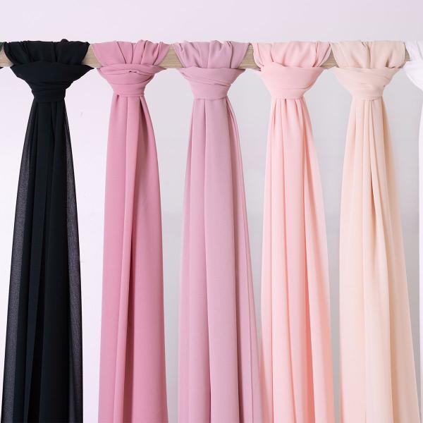 Chiffon Bordløper Lys Kremfarget