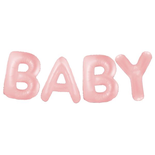Ballonggirlander Baby Pastellrosa