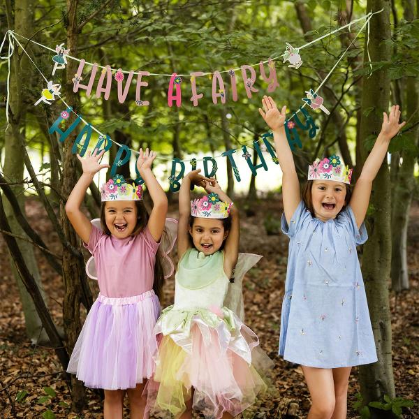 Papirkrone Fargerike Blomster 6-pakning