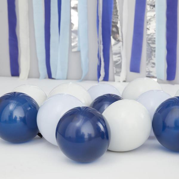 Miniballonger Blå/Grå