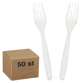 Plastgafler Gjennomsiktige 50-pakning