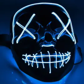 El Wire Purge LED Maske Blå