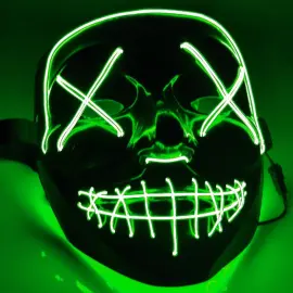 El Wire Purge LED Maske Grønn