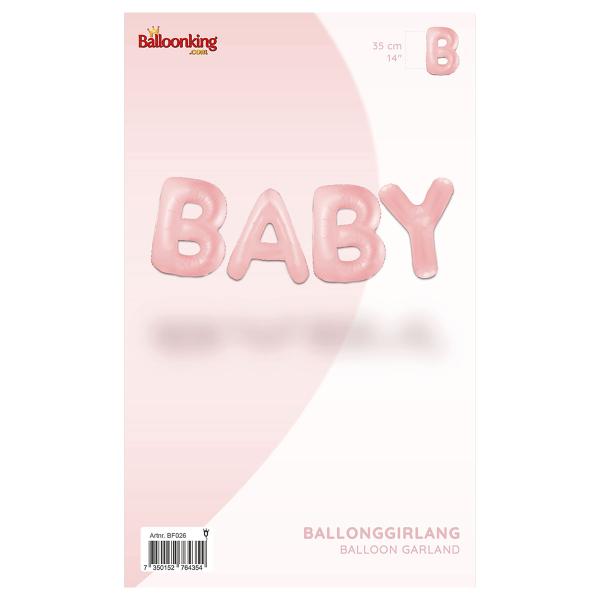 Ballonggirlander Baby Pastellrosa