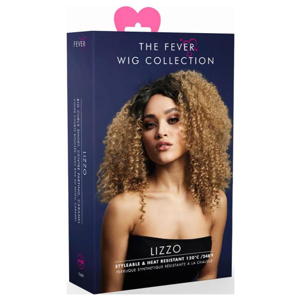 Fever Lizzo Krøllete Parykk Caramel