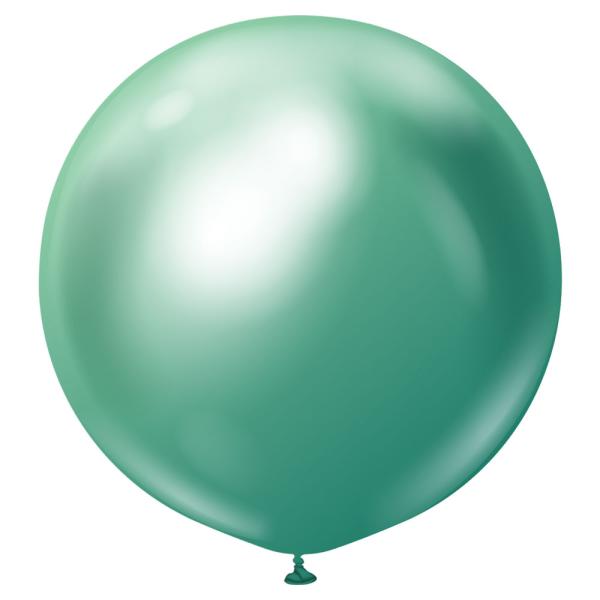 Grønne Gigantiske Chrome Latexballonger 2-pakning