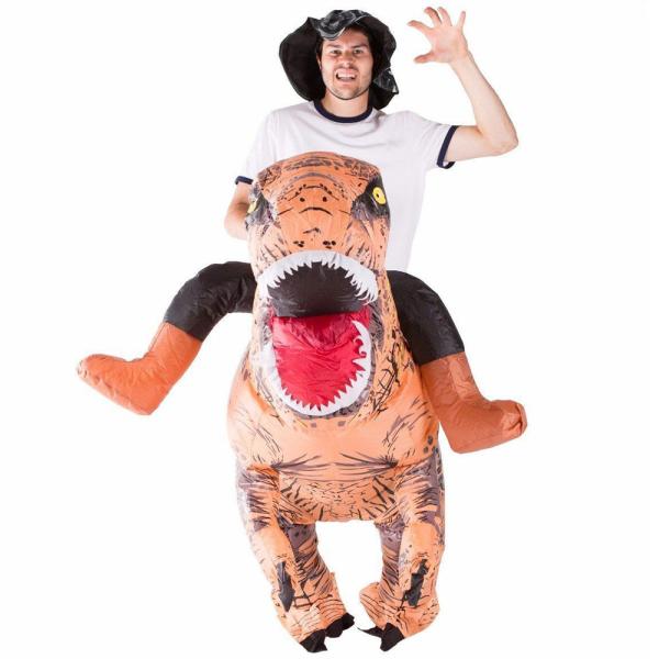 Oppblåsbart Ridende Dinosaurkostyme Deluxe