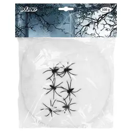 Hvitt Spindelvev med Edderkopper 100 g