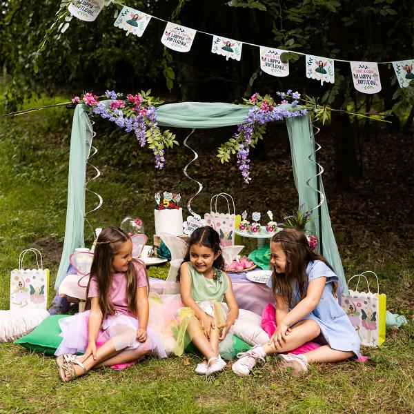 Papirkrone Fargerike Blomster 6-pakning