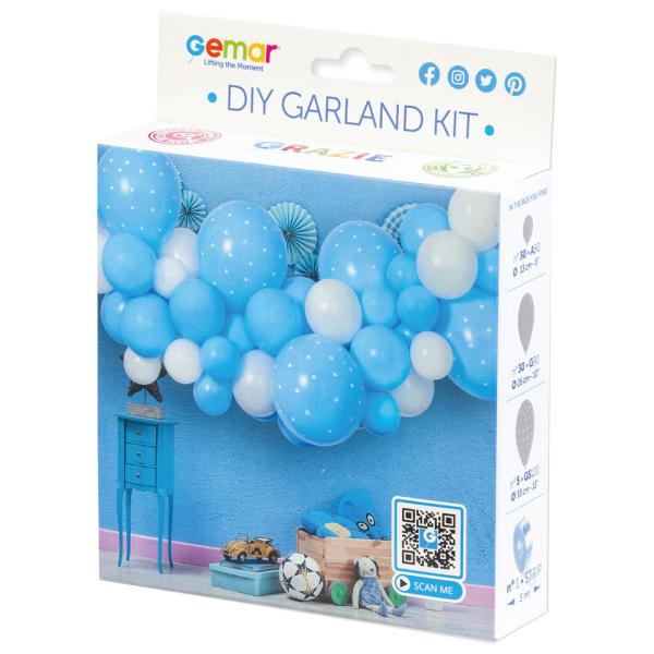 DIY Ballonggirlander Baby Blå