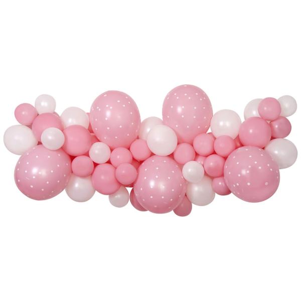 DIY Ballonggirlander Baby Rosa