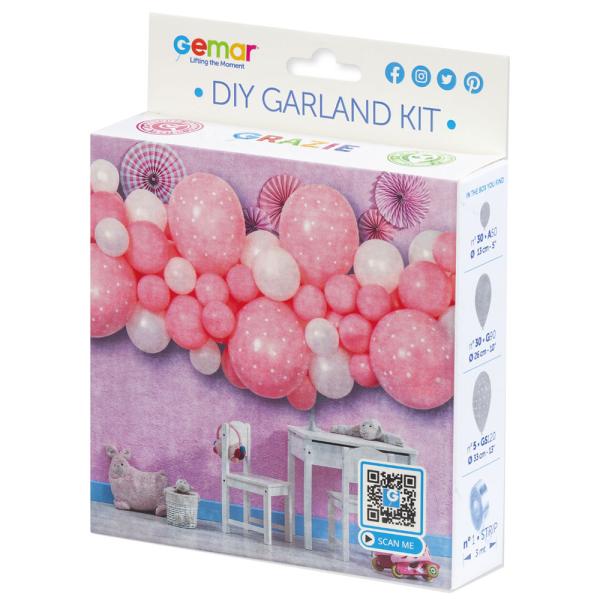 DIY Ballonggirlander Baby Rosa