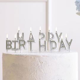Happy Birthday Bokstavlys Sølv