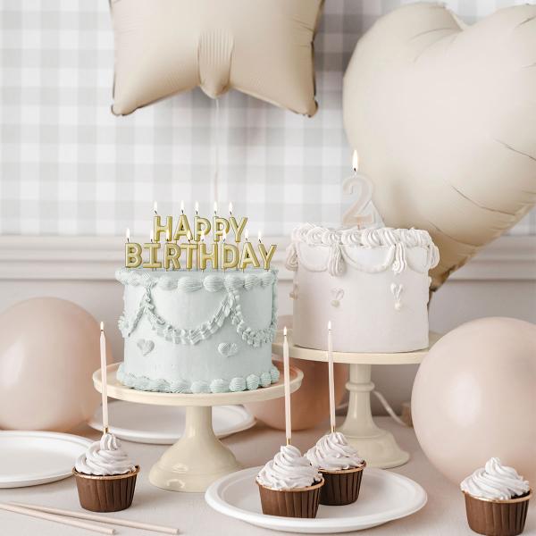 Happy Birthday Bokstavlys Gull