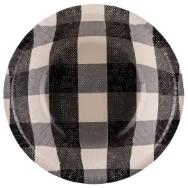 Rutete Pappsk&aring;ler Svart 6-pakning