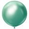 Grønne Store Chrome Ballonger 2-pakning