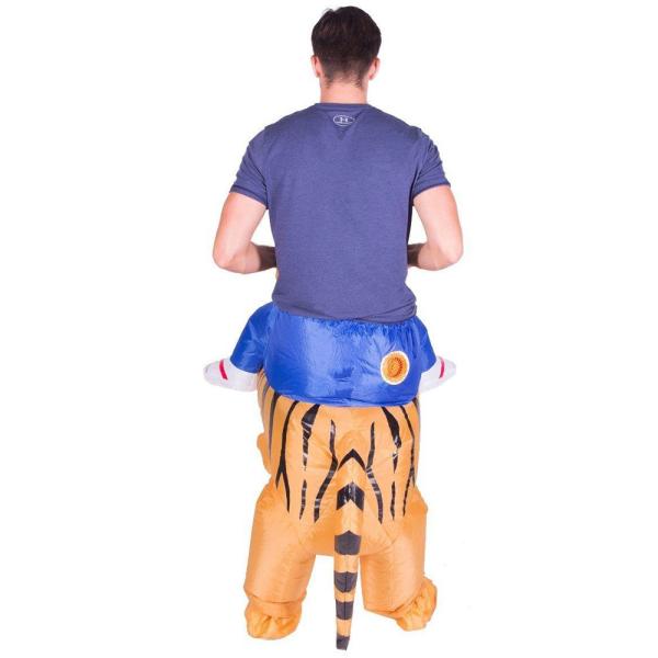Oppblåsbart Ridende Tiger Kostyme