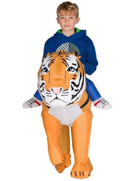 Oppblåsbart Ridende Tigerkostyme Barn
