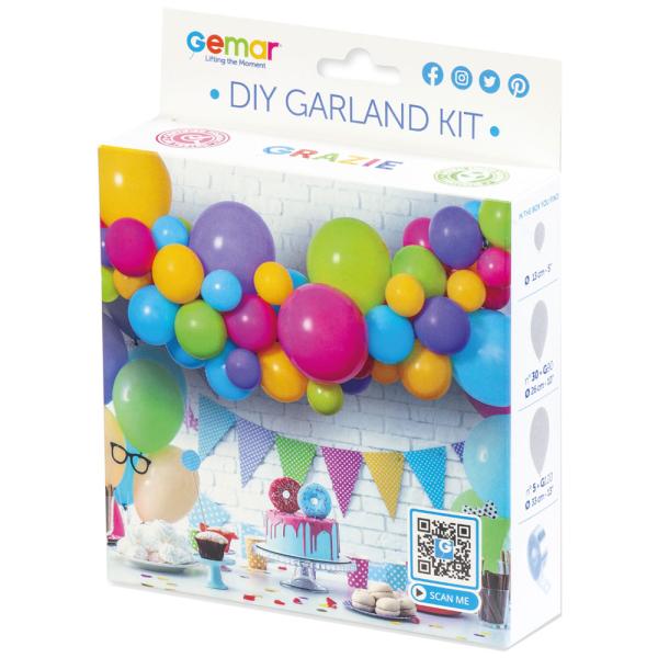 DIY Ballonggirlander Fargerik