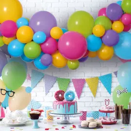 DIY Ballonggirlander Fargerik