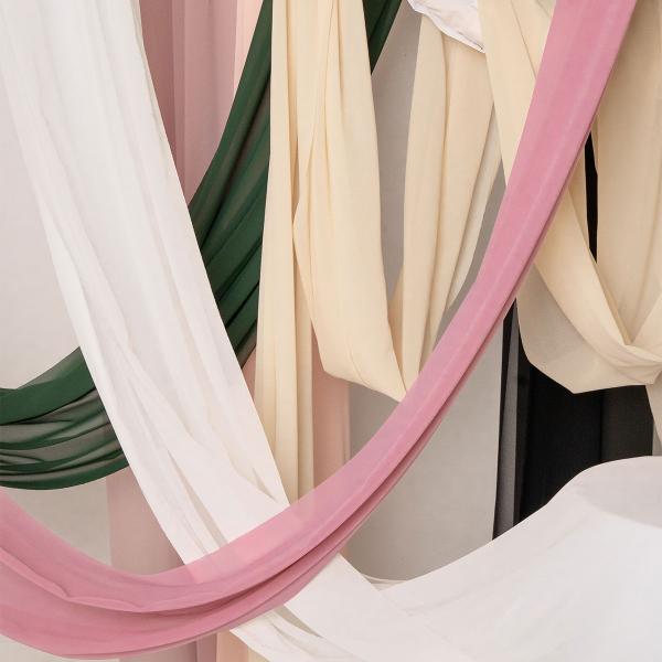 Chiffon Bordløper Lavendelrosa
