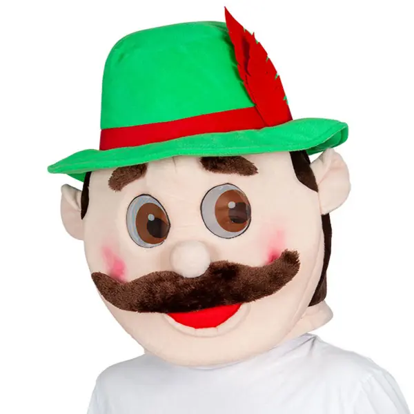 Oktoberfest Bayersk Maskot Maske