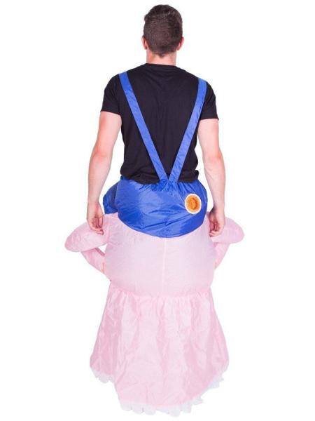 Oppblåsbart Gammel Dame Carry Me Kostyme