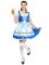 Oktoberfest Dirndl Kjole Blå Deluxe