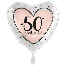 Grattis 50 &Aring;r Ballong Lovely Birthday