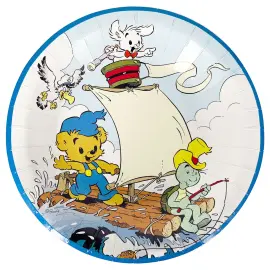 Dype Papptallerkener Bamse 8-pakning