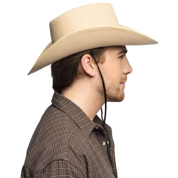 Cowboyhatt Oksehode Beige