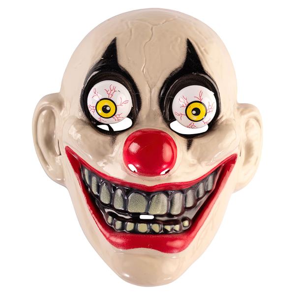 Horror Clown Maske med Bevegelige Øyne