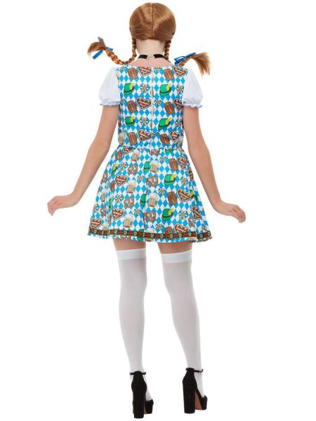 Oktoberfest Kjole Øl & Kringler Kostyme
