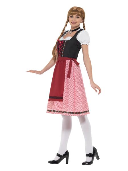 Oktoberfest Kjole Rød & Svart