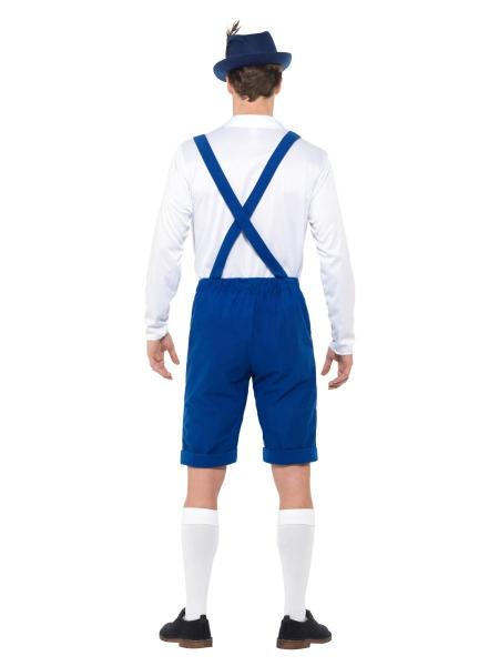 Oktoberfest Lederhosen Kostyme Blått