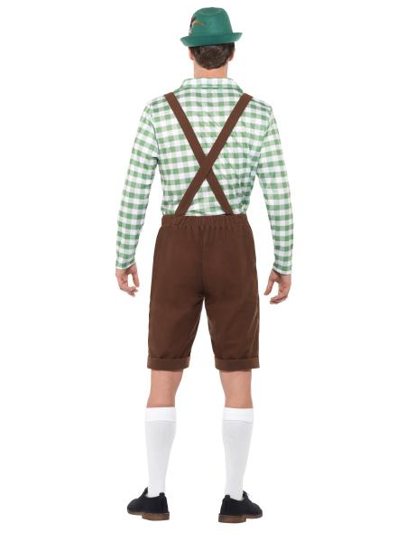 Oktoberfest Lederhosen Kostyme Grønt & Brunt