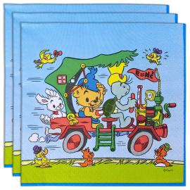 Servietter Bamse Bil 16-pakning