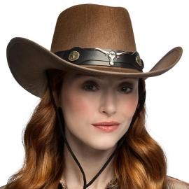 Cowboyhatt Oksehode Brun