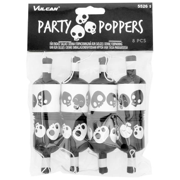 Party Poppers Dødningehoder 8-pakning
