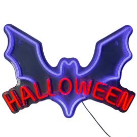Flaggermus LED Skilt Halloween